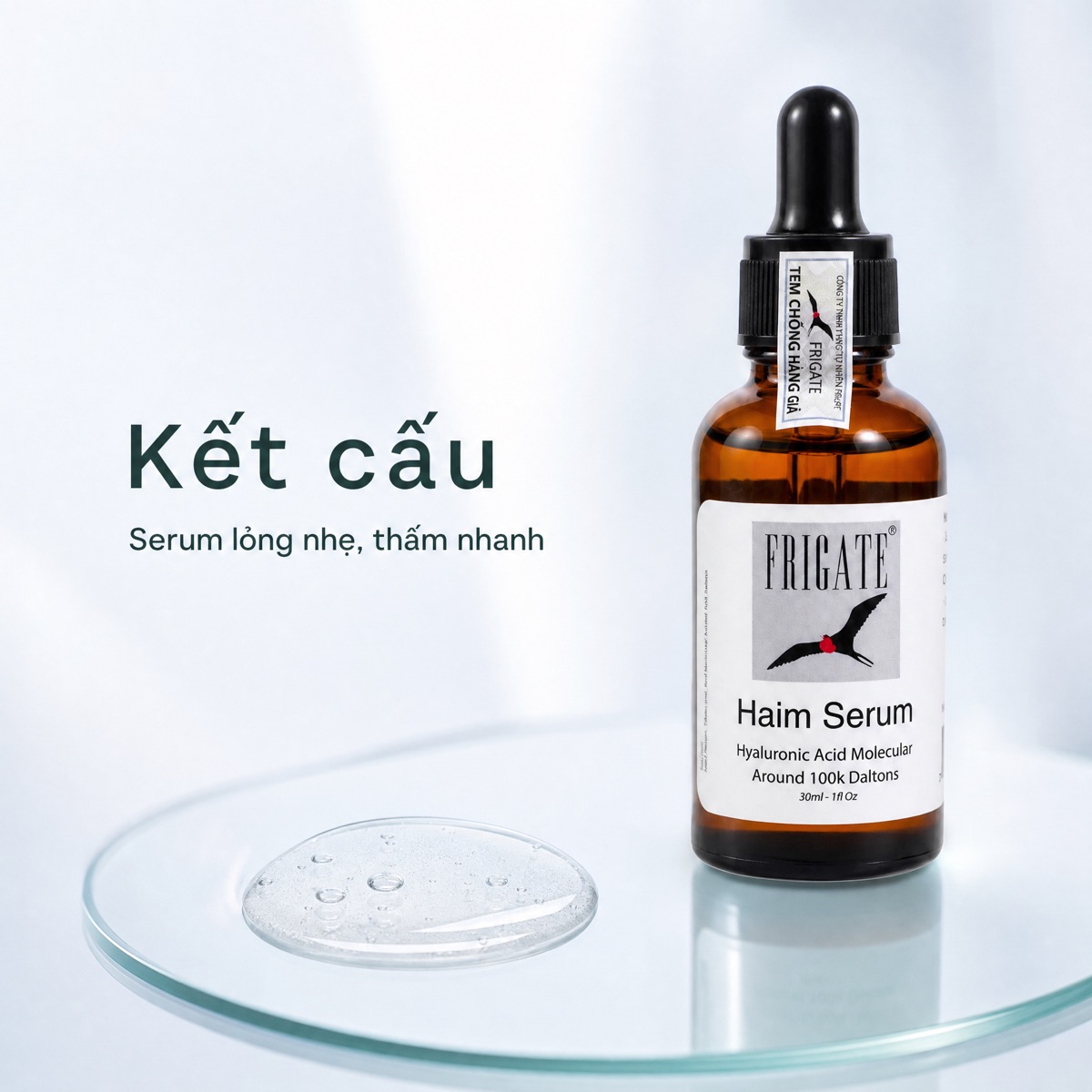 Kết cấu của Serum HAIM: dung dịch nước trong, lỏng nhẹ