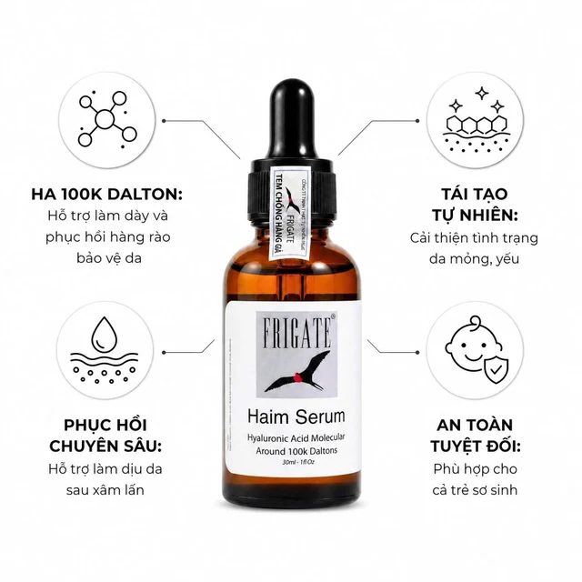 Bảng lợi ích và đặc điểm nổi bật quanh chai sản phẩm