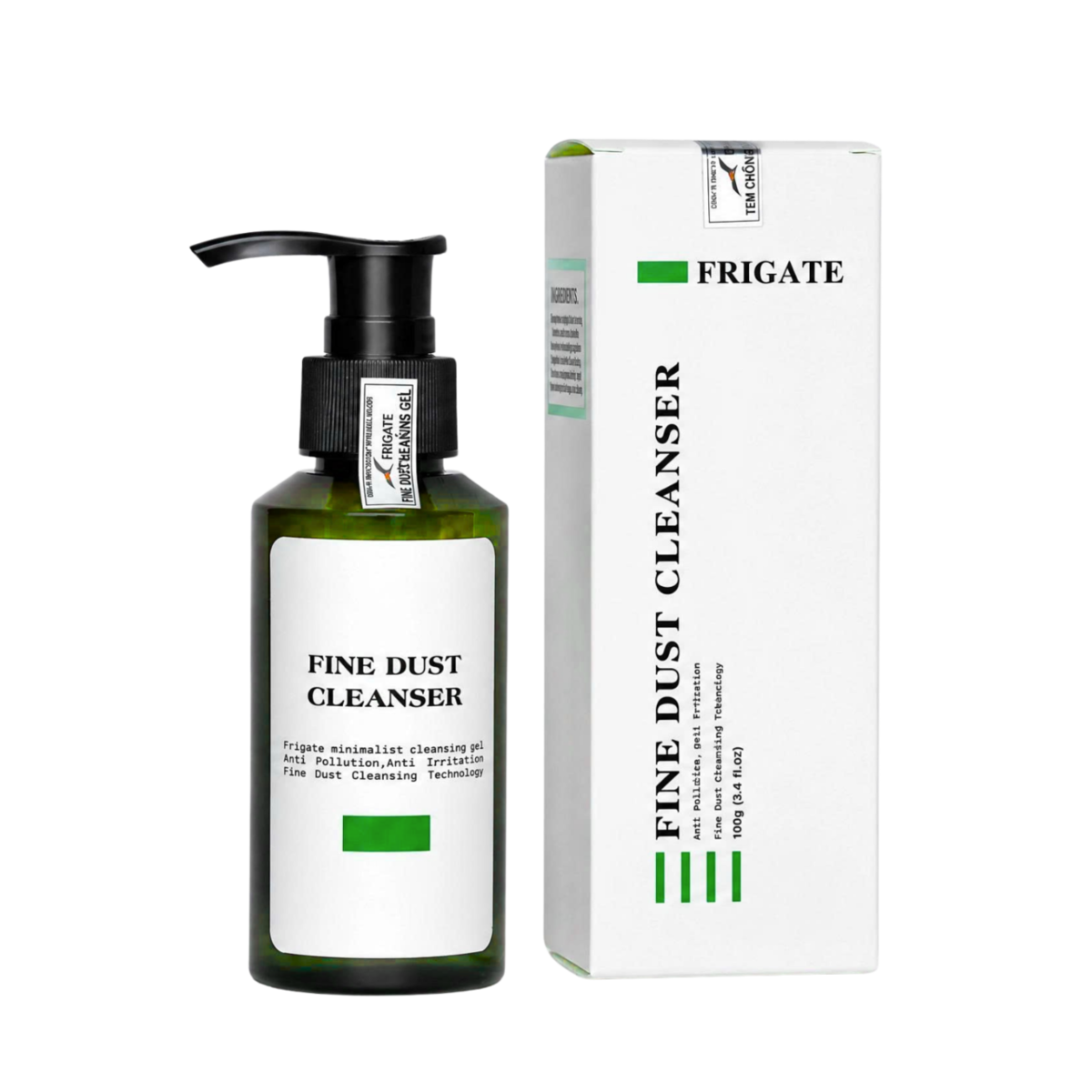 Sữa rửa mặt Finedust Frigate trong bộ skincare cơ bản sau peel.